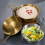 Handled Round Rice Wine Bowl Kitchen Tableware Utensils A 4