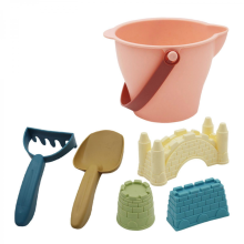 Creative Kids Castle Sand Mold DIY Summer Beach Toy Set Cute Outdoor Water Play Random Color Pink