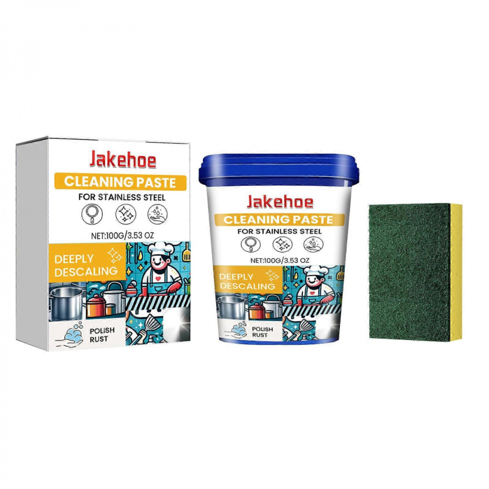 Powerful Stainless Steel Cleaning Paste for Pots and Pans - Dirt, Stain, Grease Removal and Polishing-image-OPC-PJYTZSN-NEW