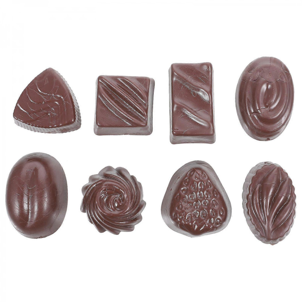 8pcs Realistic Fake Chocolate Prop Models Artificial Food Chocolate 3.90X2.80X1.80CM-image-OPC-PJYTZWG-NEW