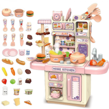 Interactive Kids Kitchen Playset with Water, Light, Steam & Accessories for Toddlers