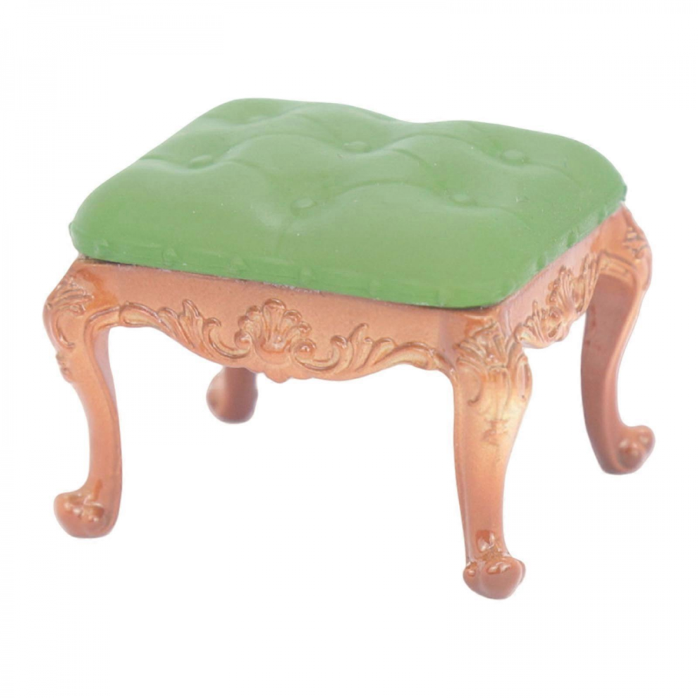 Vintage Victorian Dollhouse Chair Toy Model Realistic Yellow Green Girls Gift-image-OPC-PJYV2DM-NEW