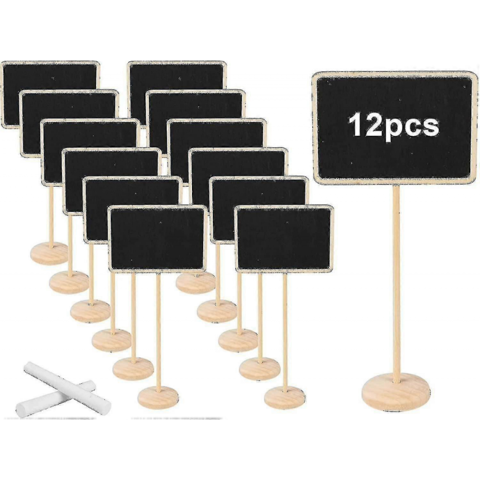 12pcs Mini Wooden Chalkboard Signs for Food Labels and Buffet Table Numbers-image-OPC-PJYV2FJ-NEW