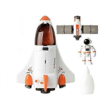 Orange Space Shuttle Rocket Satellite Aviation Educational Toy with Sound and Light
