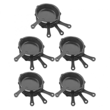 Miniature Frying Pan Dollhouse Kitchen Accessories Black 6.00X3.70X0.50CM Simulation Cooking 20Set