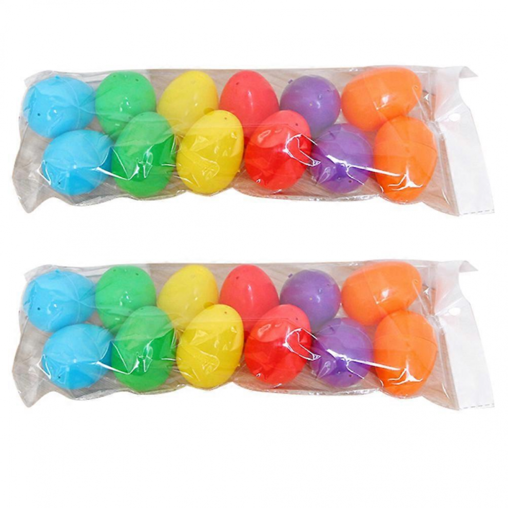 Paintable Plastic Eggs for Room Decor, 24Pcs Assorted Colors 6x4x4cm Fine Motor Skills Development-image-OPC-PJYV2PC-NEW