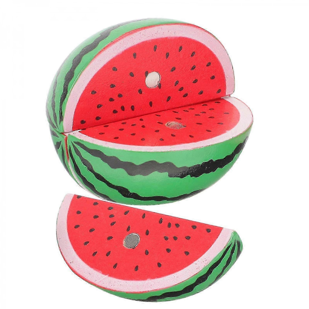 Wooden Pretend Play Fruit Cutting Toy Imitation Watermelon Play Food-image-OPC-PJYV2YV-NEW