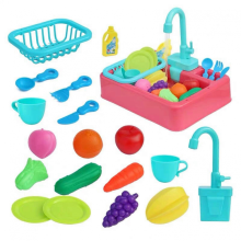 Kids Water Play Table Sink Toy for Kitchen Interactive Learning Games Ages 1+ Indoor Outdoor Toddlers Girls