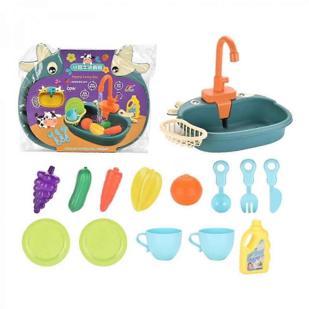 Interactive Kids Kitchen Toy Set with Running Water, Educational Gift for Boys & Girls-image-OPC-PJYV56Y-NEW