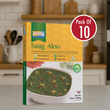 Ashoka Ready Meals Aloo Saag 280g (Pack of 10) – Spiced Potato & Spinach Curry