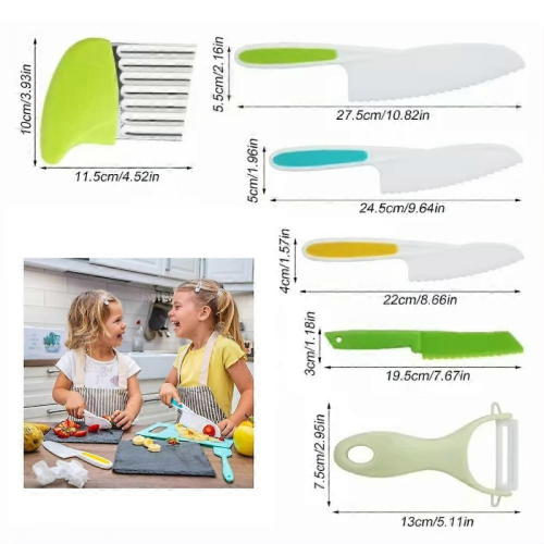 Kids' Baking Kitchen Knife Set 6-Piece Multicolor Utensils 1