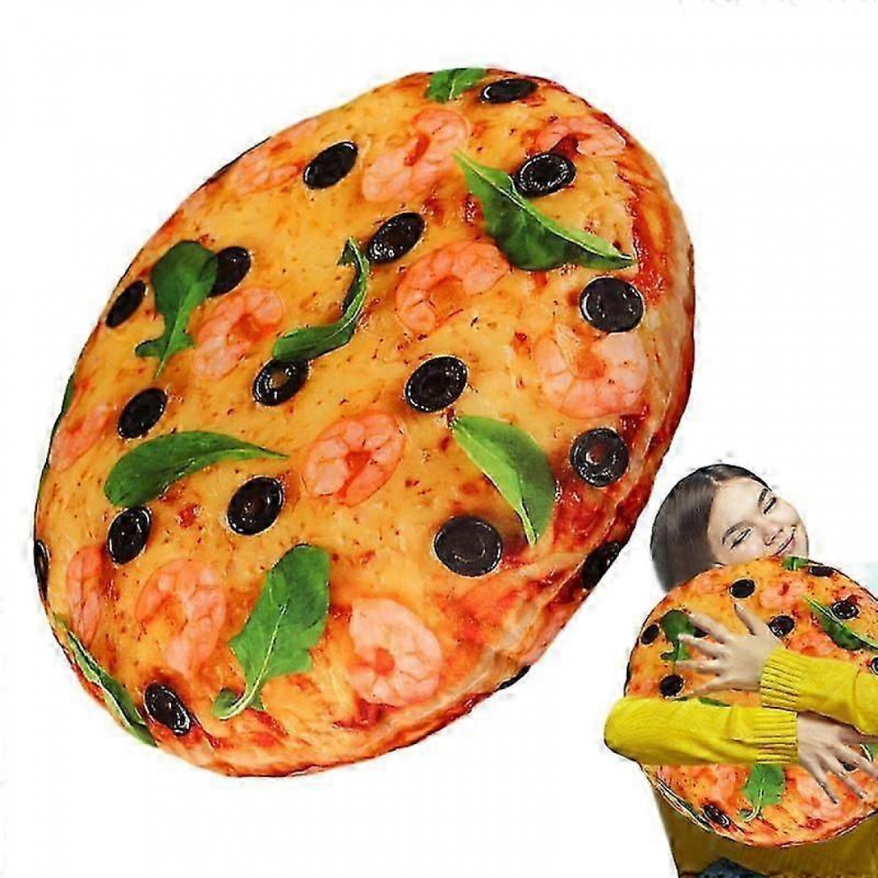 2025 3D Simulation Shrimp Pizza Soft Nap Home Bed Cushion 40cm Kids Bedroom Decoration Food Pillow Child Toy Gift-image-OPC-PJYV5J9-NEW