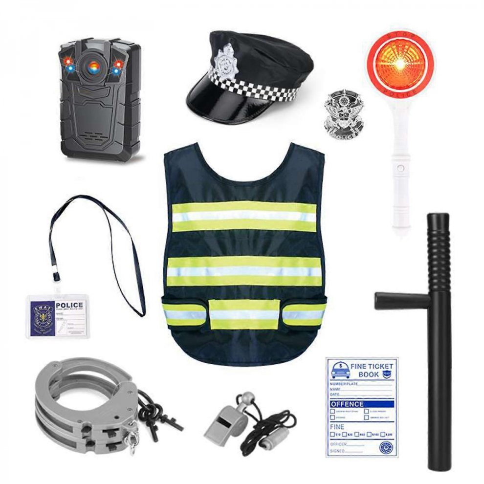 Police Costume and Toys for Kids Ages 3+ Role Play Dress Up Pretend Play-image-OPC-PJYV789-NEW