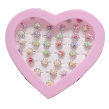 36PCS Cartoon Metal Rings Bulk Kids Party Favors Color Assorted