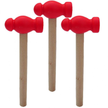 3pcs Wooden Hammer Toys Simulation Hammers Maintenance Tools for Kids Children 6x3x13.5cm