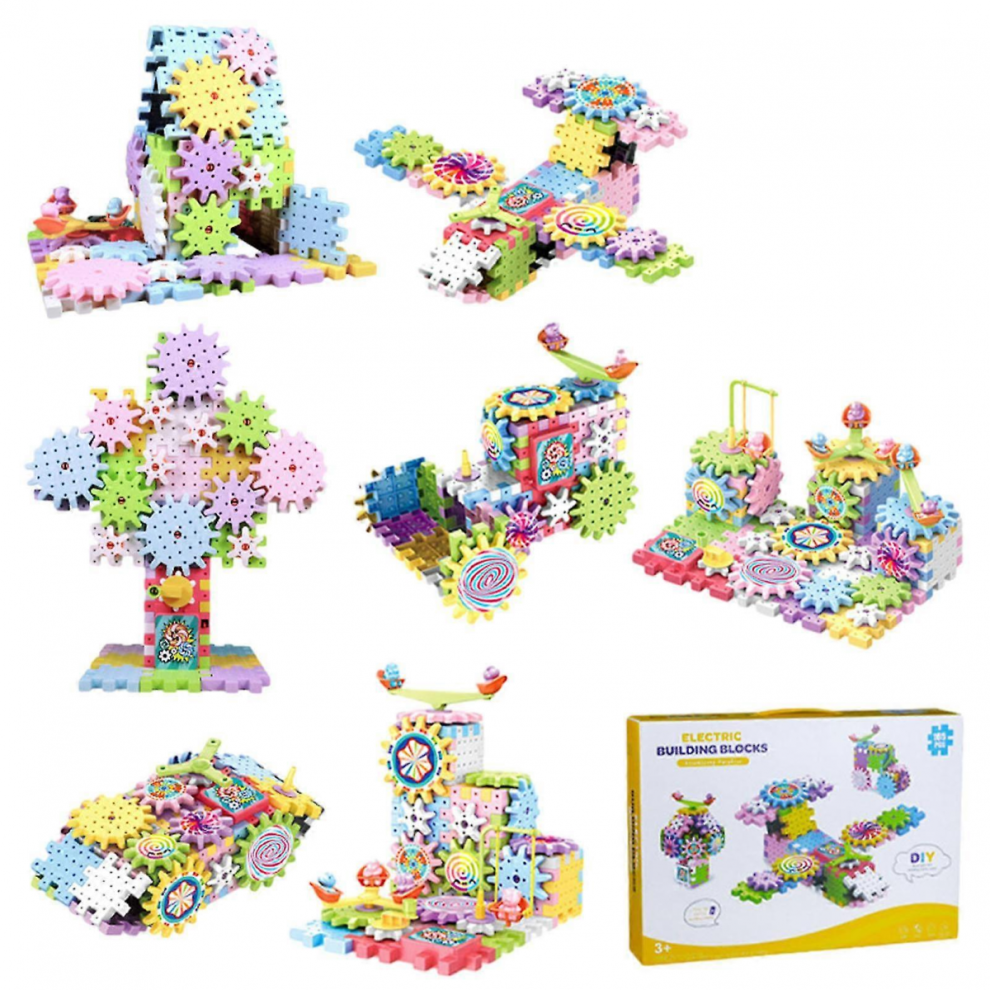 165PCs Durable Children Electric Gears Building Toy Set, Educational Puzzle Birthday Christmas Gift-image-OPC-PJYV8DB-NEW