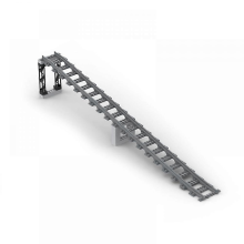 2-Piece City Rail Extension Set, Train Railway Clamping Building Blocks Construction Toy