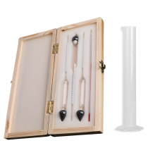 5 Pcs Vintage Hydrometer Tester Set with Alcoholmeter and Measuring Bottle