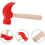 2 Pack Red Simulation Mallet Toy Pretend Play Educational Maintenance Tools for Kids 2
