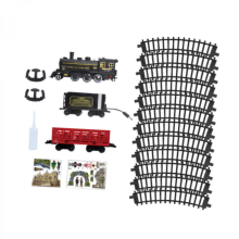 Electric Train Set Steam Locomotive Toy for Toddlers with 2 Optional Carriages