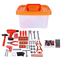 42pcs Kids Simulation Repair Tool Set with Hammer Wrench Electric Drill Toy