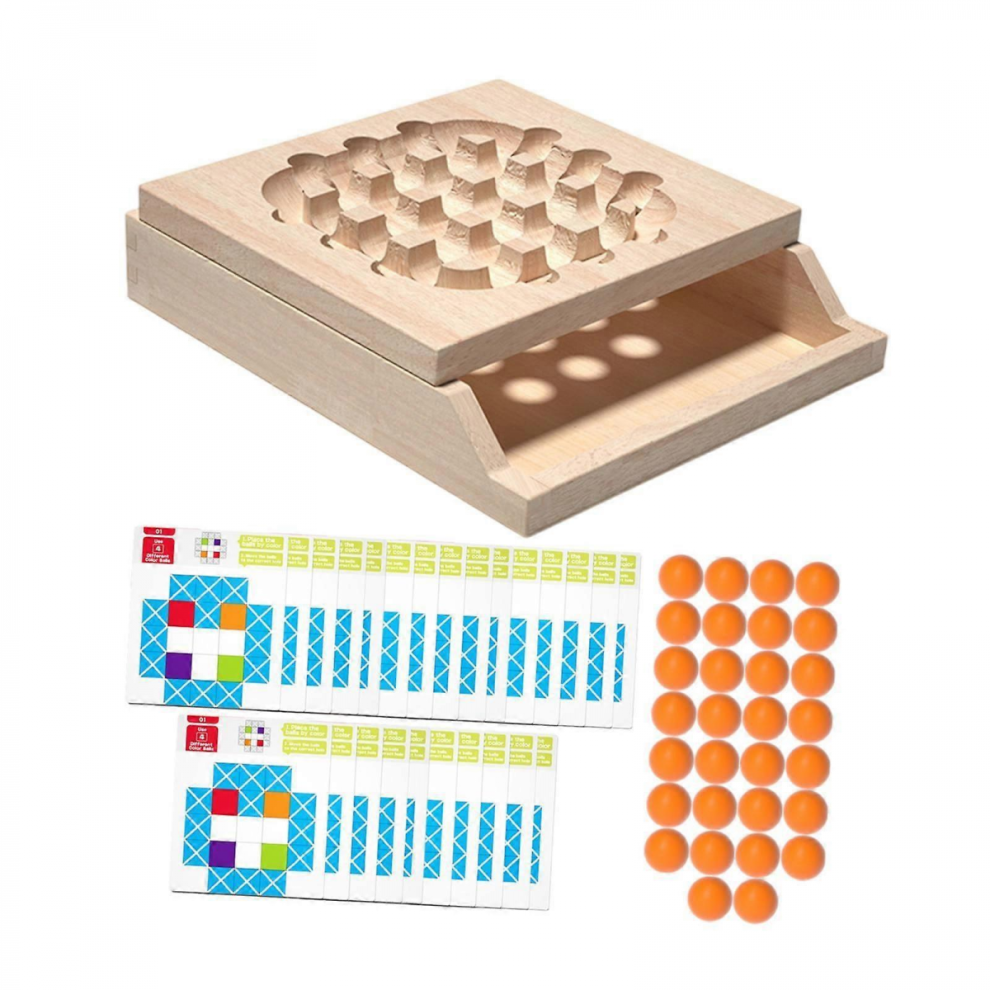 Color Matching Slide Puzzle Educational Toy for Ages 3-7, Multicolor, 18.5x22x4.5cm-image-OPC-PJYV97S-NEW