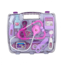 15pcs Pretend Play Doctor Toy Set with Stethoscope & Medicine Chest, Portable Kids Roleplay Dress-Up Gift