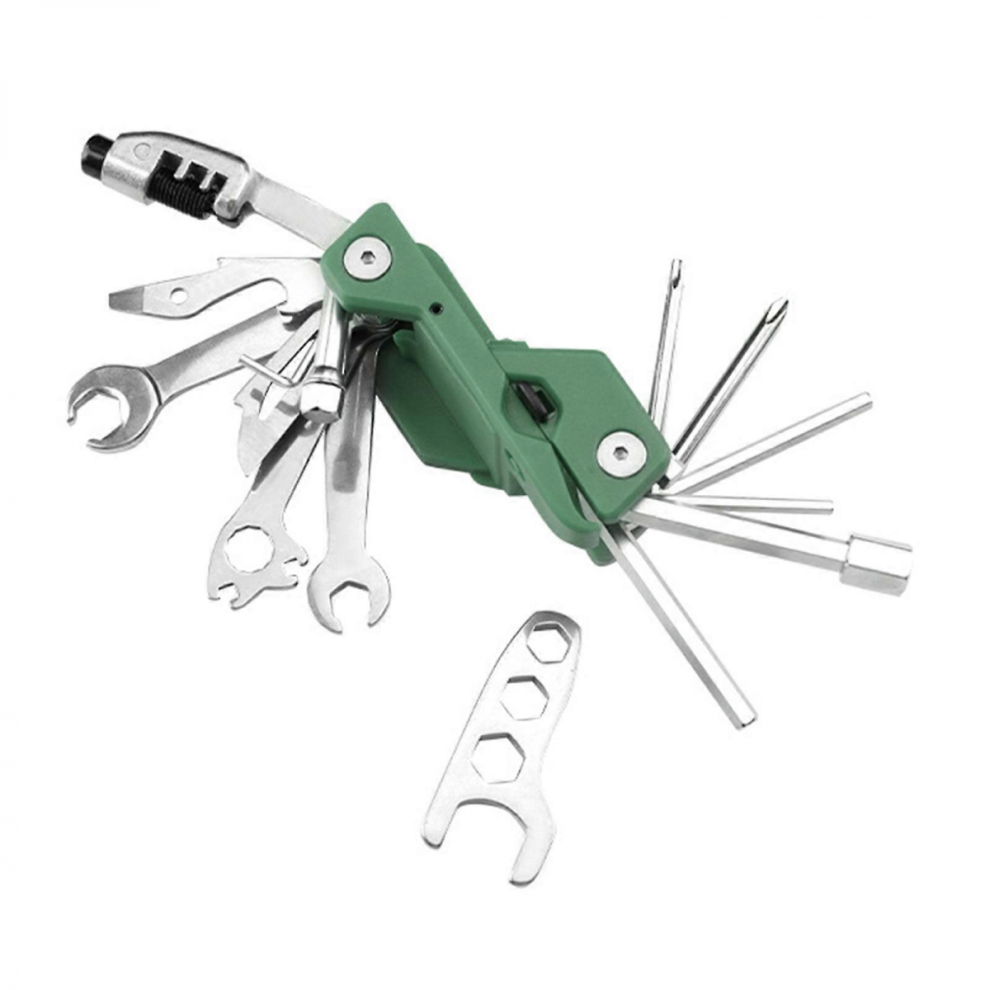 Multifunctional Bike Repair Tool with Hex Wrench and Screwdriver for Easy Maintenance, Olive Color-image-OPC-PJYV9K9-NEW