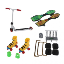 Multicolor Kids Simulation Interactive Plastic Alloy Portable Fingerboard Scooter Outdoor Lawn Creative Gift Toys