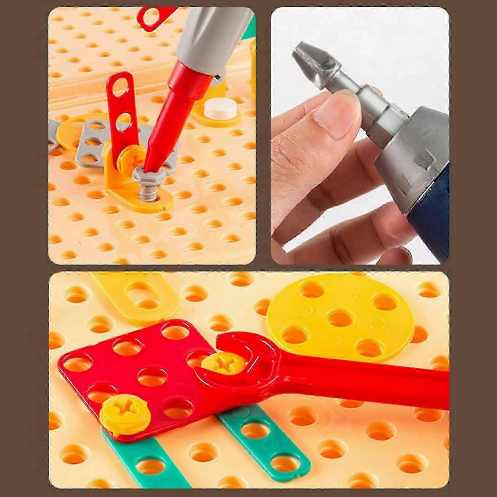 2025 Kids' Repair Tool Box Toy with 2D & 3D Models, Drill & Screwdriver, Safe Educational-image-OPC-PJYVB2D-NEW