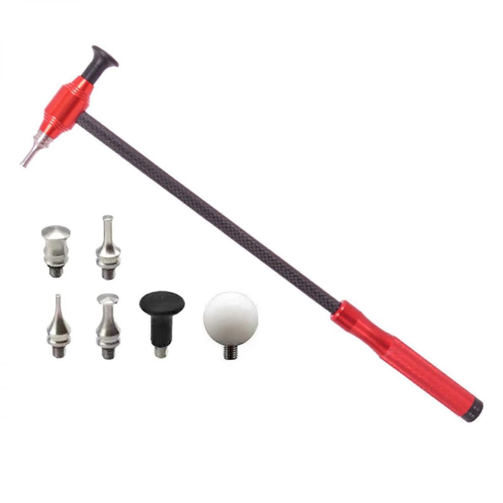7-Piece Hammer Set with Car Dent Repair Tool, Seamless Shaping Body Sheet Metal Bump Repair & Flattening [JIT Stock] Red-image-OPC-PJYVB5S-NEW
