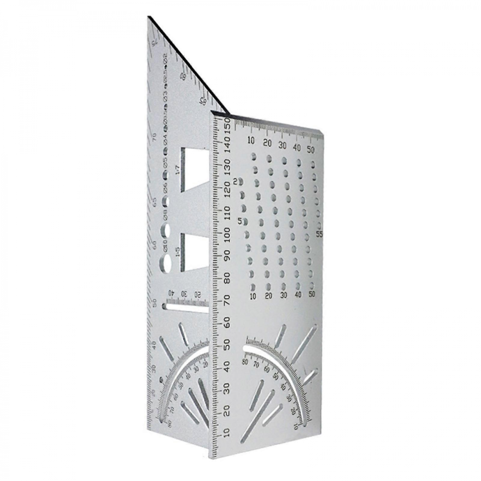 Welltop 3D Multifunctional Woodworking Square Ruler Angle Measuring Tool 7632237391908