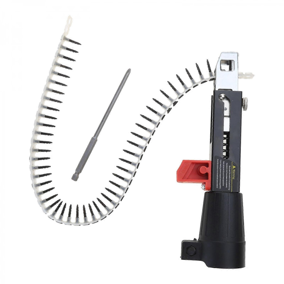 Electric Drill Automatic Screw Spike Chain Nail Gun Adapter Woodworking Tool Set Multicolor 7632237390789