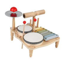 Wooden Kids Drum Set for Toddlers Early Education Beginner Percussion