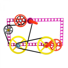 Educational Gear Pulley Assembly Toy Set for Kids Ages 5+ Hands-On Mechanical Motion Classroom Experiment Equipment Multicolor