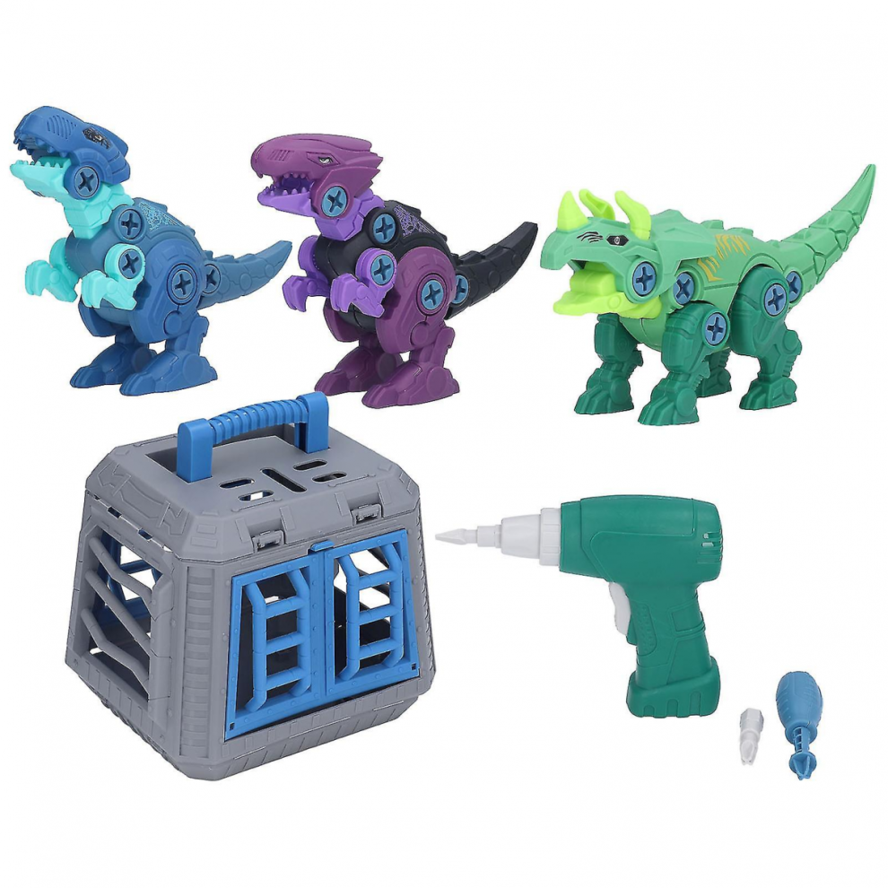 Electric Drill Dinosaur Building Construction Set Educational Take Apart Toy for Kids-image-OPC-PJYVBCH-NEW