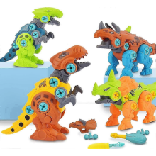 2023 Take Apart Dinosaur Toys Building Set - STEM Learning Construction Toy for Kids, 4-Pack Dinos - Fun Educational Activity