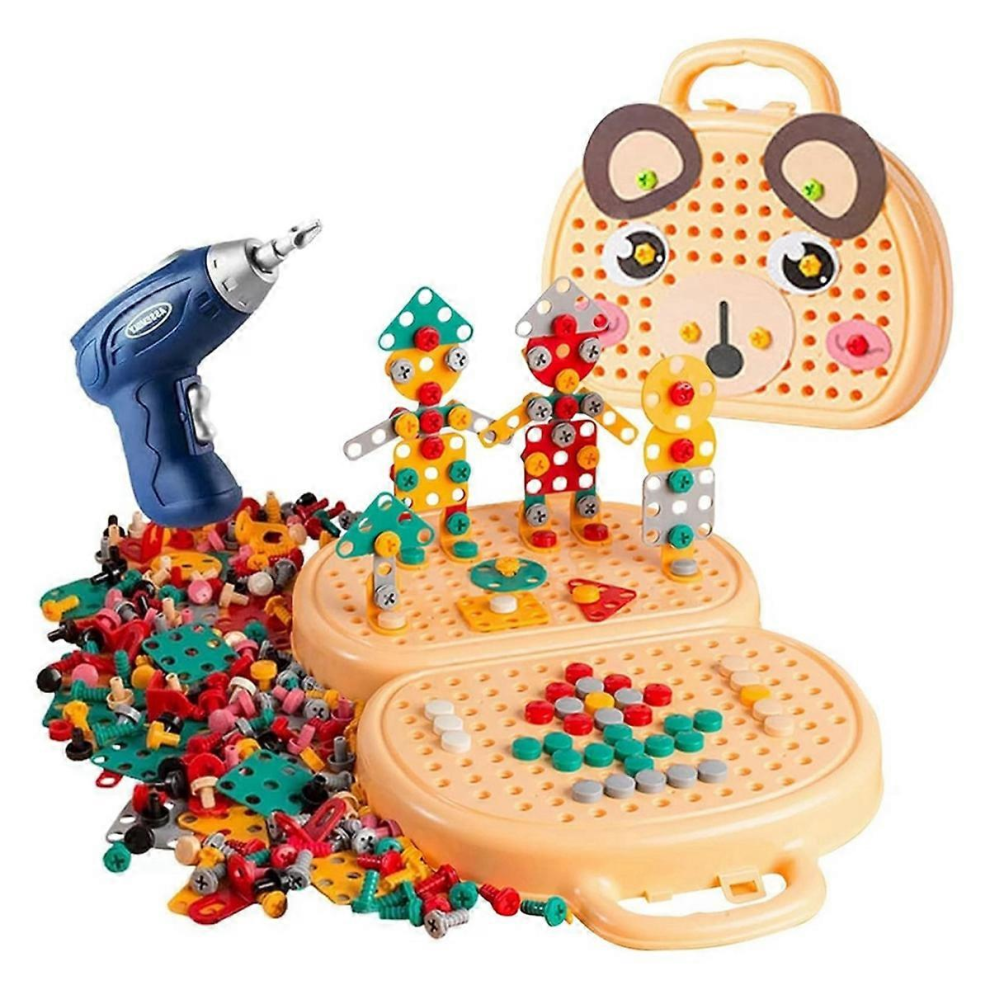 3D Electric Drill Mosaic Puzzle Tool Set with Play Toolbox-image-OPC-PJYVBHK-NEW