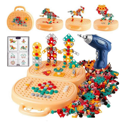 3D Electric Drill Mosaic Puzzle Tool Set with Play Toolbox 1