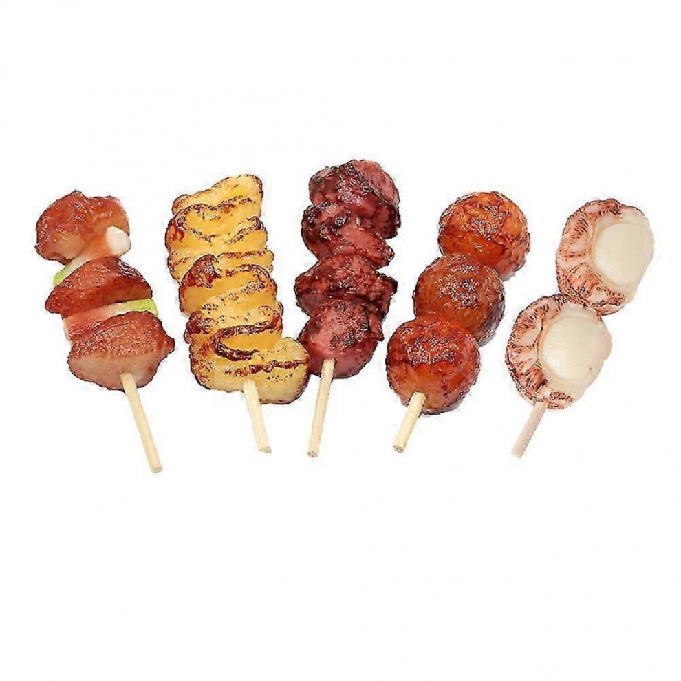 5pcs Realistic Fake BBQ Skewers Roast Meat Educational Food Toys-image-OPC-PJYVBJV-NEW
