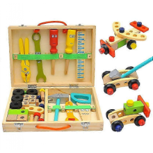 2025 Children's Wooden Toy Tool Box Learning Toy for Boys Girls Ages 3+