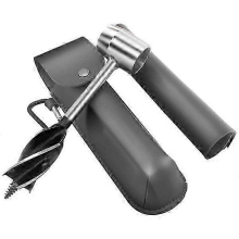 Gray Manual Woodworking Hand Drill for Survival, Bushcraft, and Camping