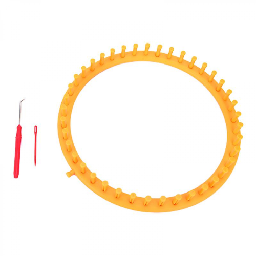 4-Size Round Knitting Loom DIY Kit Plastic Circle Creative Hat Sweater Yellow 29cm
