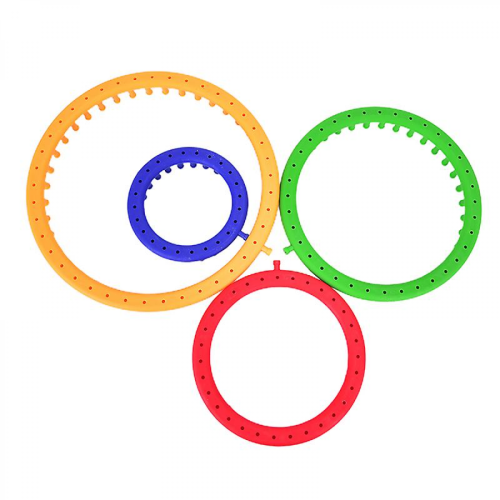 4-Size Round Knitting Loom DIY Kit Plastic Circle Creative Hat Sweater Yellow 29cm 2