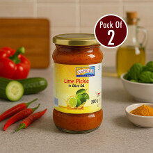 Ashoka Lime Pickle in Olive Oil 300g (Pack of 2) – Authentic Indian Pickle