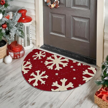 (D) Christmas Carpet Entrance Door Semicircle Mat
