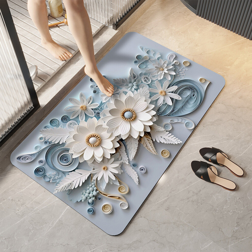 (A) Diatomite Three-dimensional Flower Floor Mat-image-OPC-PJYVHRS-NEW