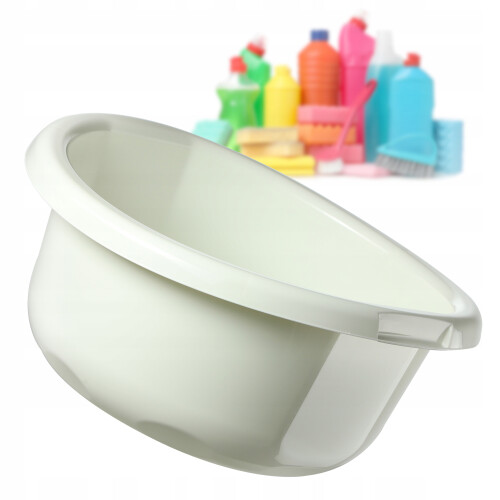 KADAX Kunststoffschüssel 20L, rundes Becken, Creme