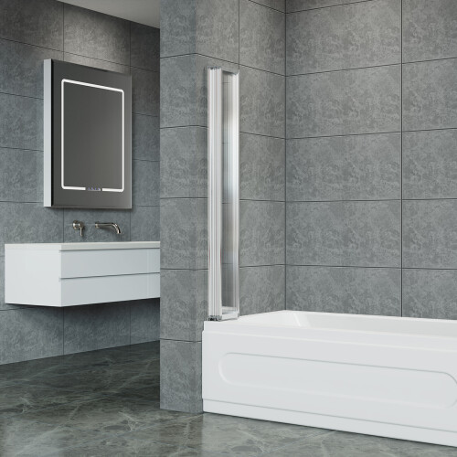Living And Home (5-Panel) Folding Bath Shower Screen 2
