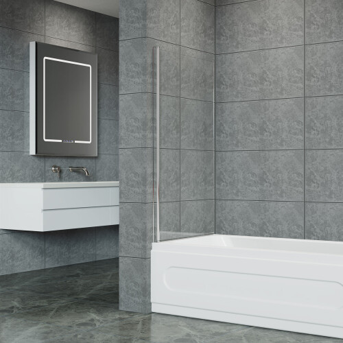 Living And Home 800x1400mm Tempered Glass Bath Shower Screen 2